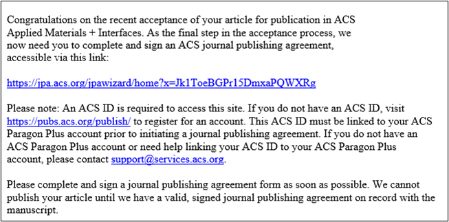 American Chemical Society ACS Read and Publish Agreements for